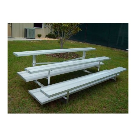 Gt Grandstands By Ultraplay 3 Row National Rep Aluminum Bleacher, 12' Long, Double Footboard NB-0312APRF